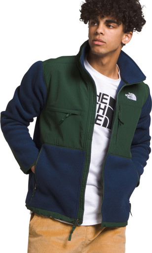  THE NORTH FACE Denali Fleece Jacket - Men's R Conifer Green/TNF  Black, L : Clothing, Shoes & Jewelry