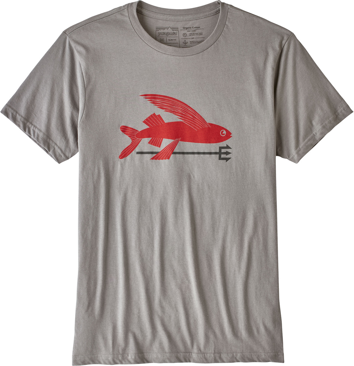 PATAGONIA Space Fly White Organic T Shirt Fly Fishing Trout SpaceX Tesla  Elon M