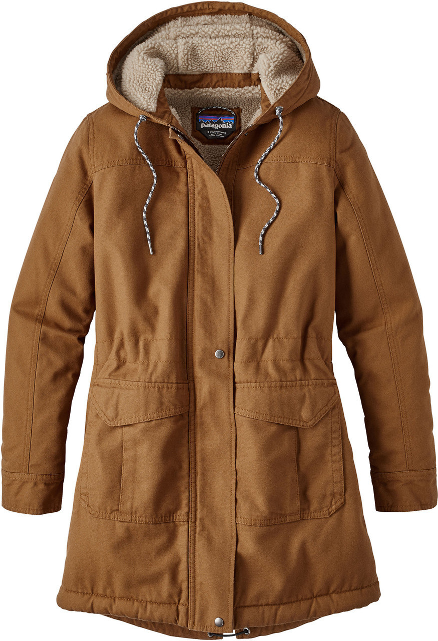 Patagonia Youth Girls Brown Prairie Dawn Jacket Sherpa Hood