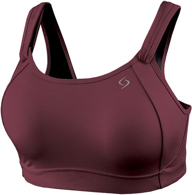 Brooks Fiona Wire-Free Sports Bra, 40DD, Poppy/Asphalt