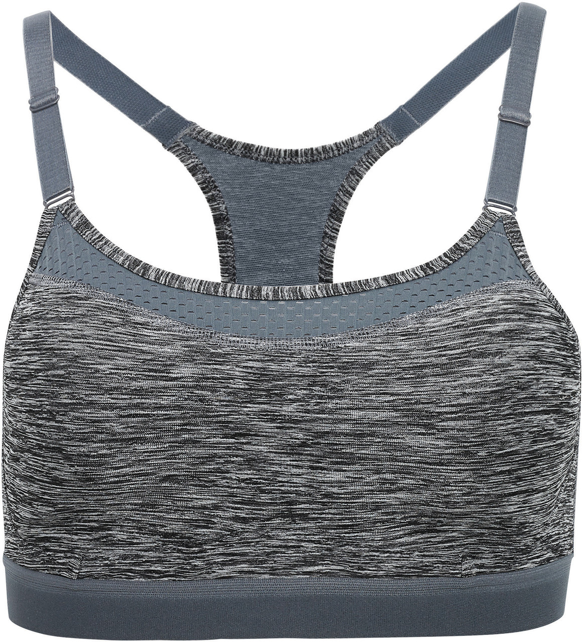 Champion The Show-Off Sports Bra Oxford Heather/Medium Grey Size