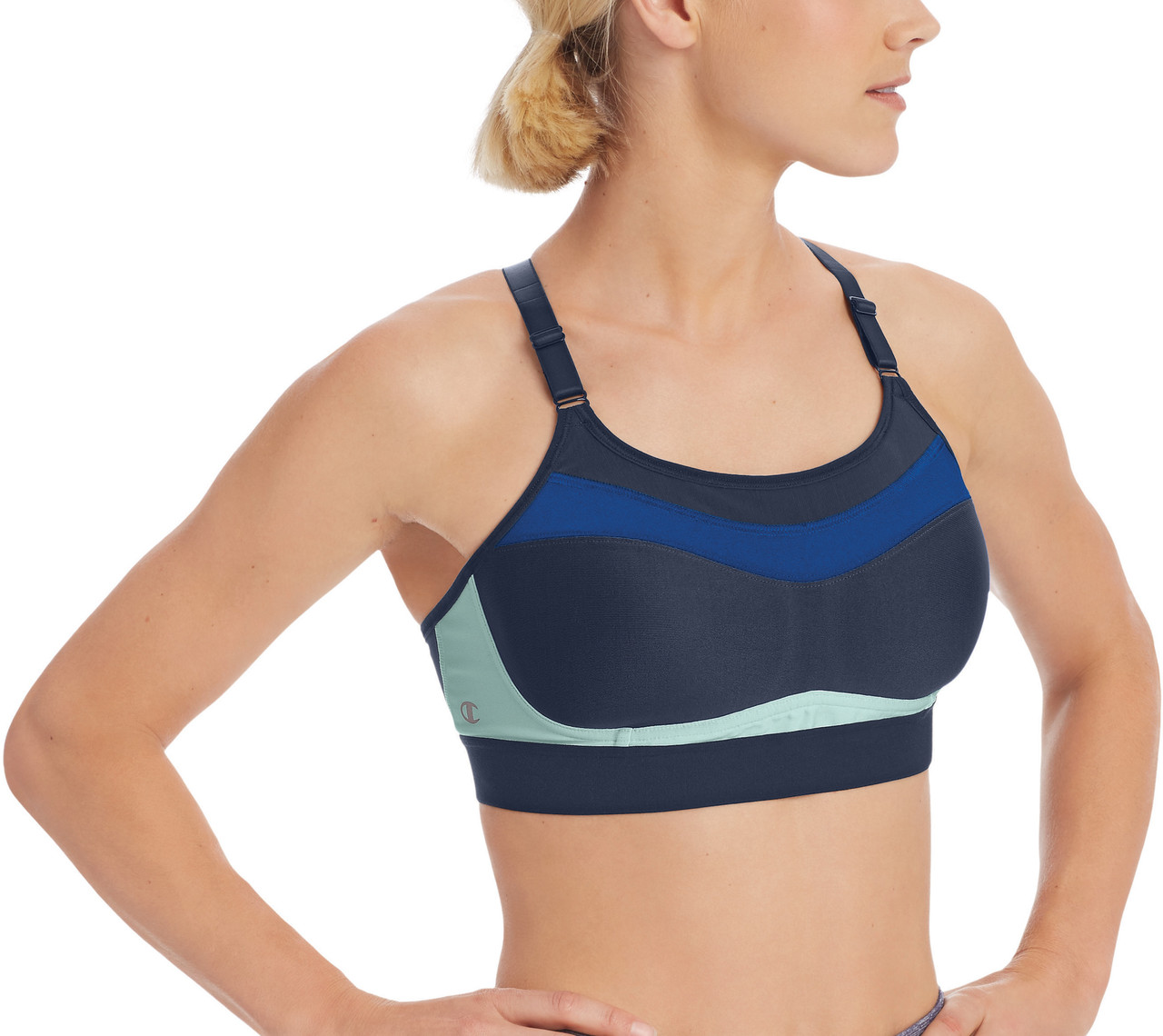 Power Movement Color Block Sports Bra- Multi, by Zelocity