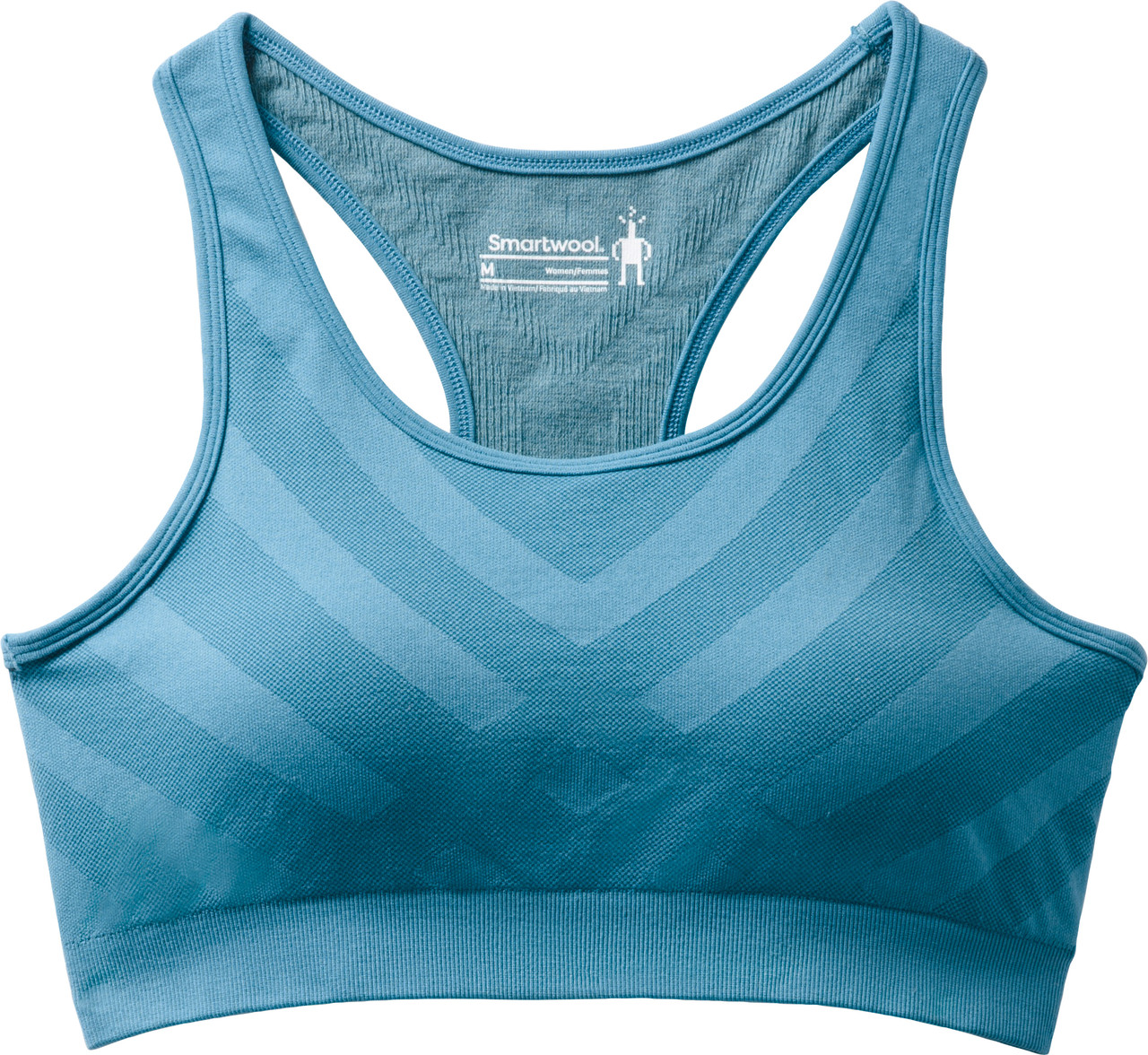 Women's merino wool sports bra - Petrol blue - Dilling