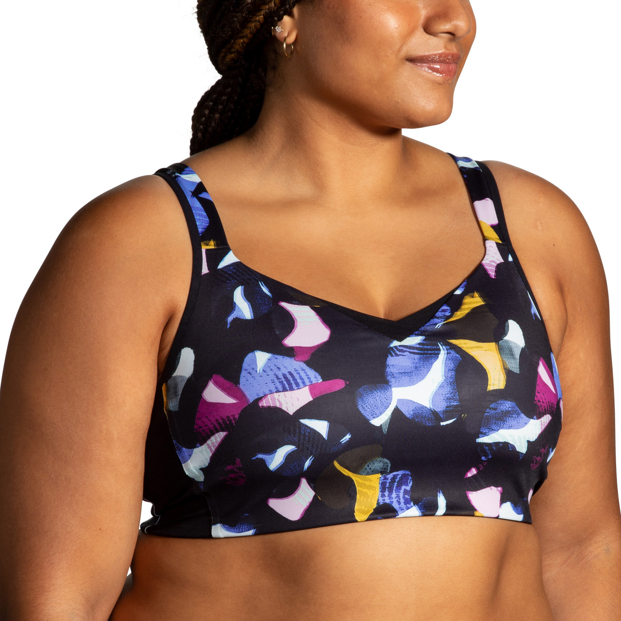 Brooks Drive Convertible Run Bra Matrix Navy Print 36DD