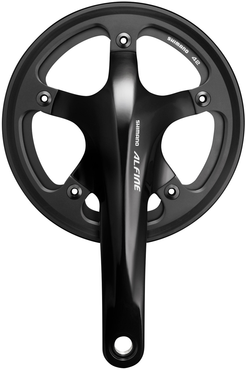 Shimano Alfine Kettenradgarnitur FC-S501 – 39 Zähne, Silber, Inkl. Kurbel, Innenlager & Kettenschutzringen