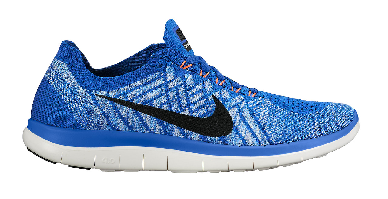 Nike free 4.0 clearance flyknit blue and orange