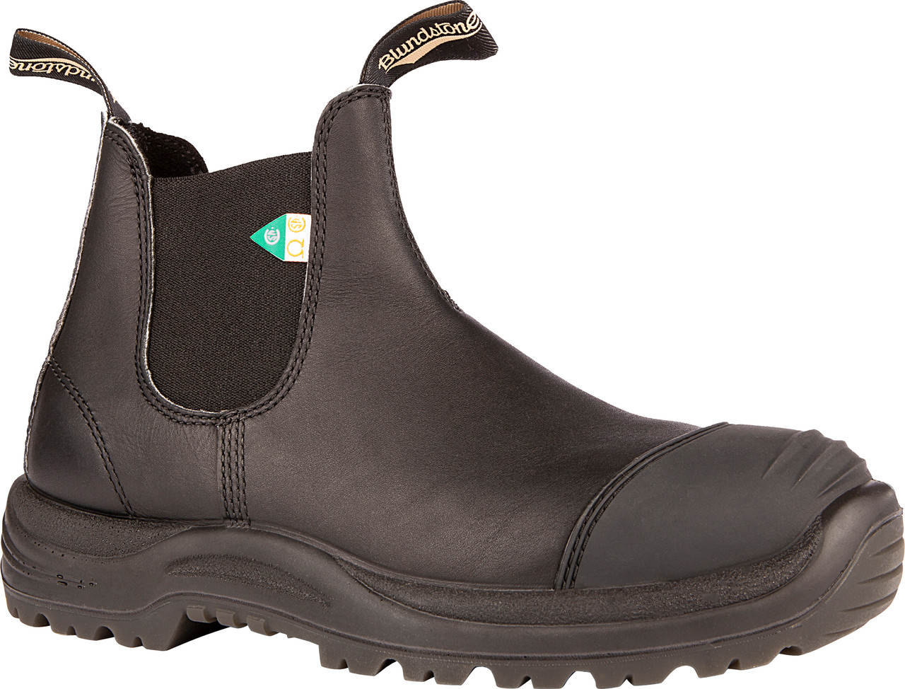 Blundstone CSA Green Patch 168 Steel Toe Safety Boots with Rubber