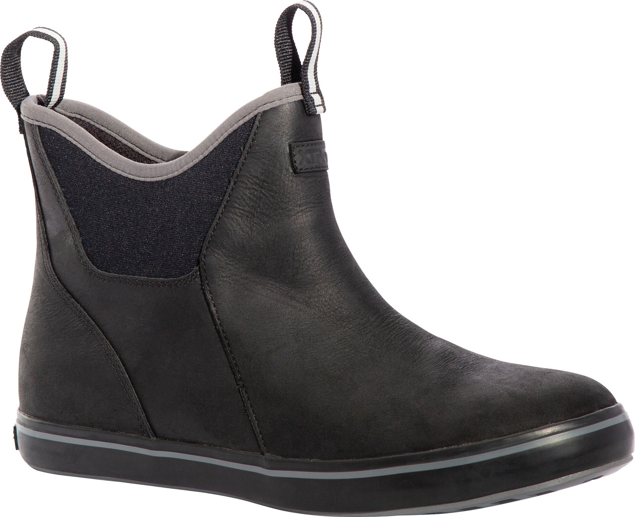 XTRATUF Men’s Leather Ankle Deck Boot – Black, Pull-On, 100% Waterproof – XAL-000 - View #2