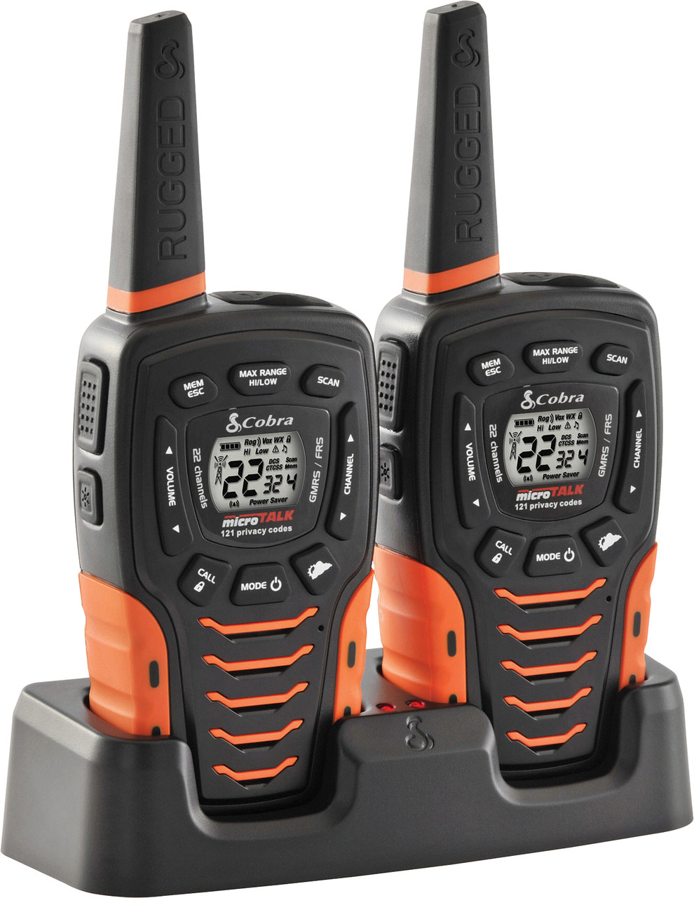 Cobra ACXT1035R FLT Floating Walkie Talkies for Adults Waterproof, Rechargeable, Long Range up to 37-Mile Two Way Radio with NOAA Weather Alert ＆ V - 2