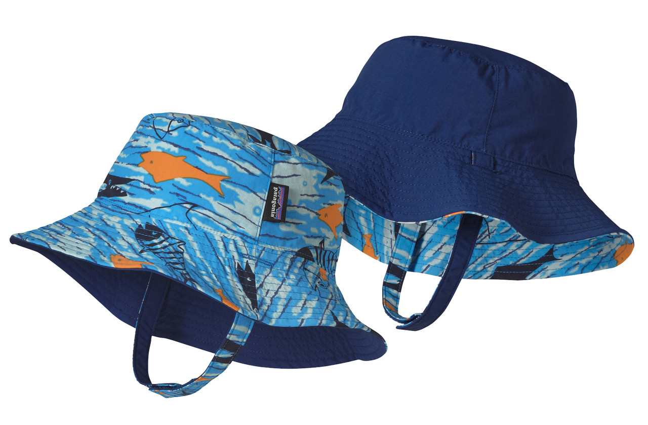 Patagonia Baby Block-the-Sun UPF Hat Subtidal Blue / 12M