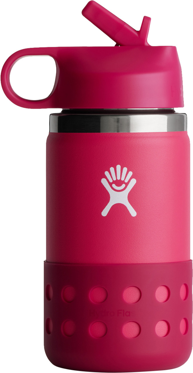 Hydro Flask Kids Wide Mouth Straw Lid 355ml JR Bottle (plumeria)