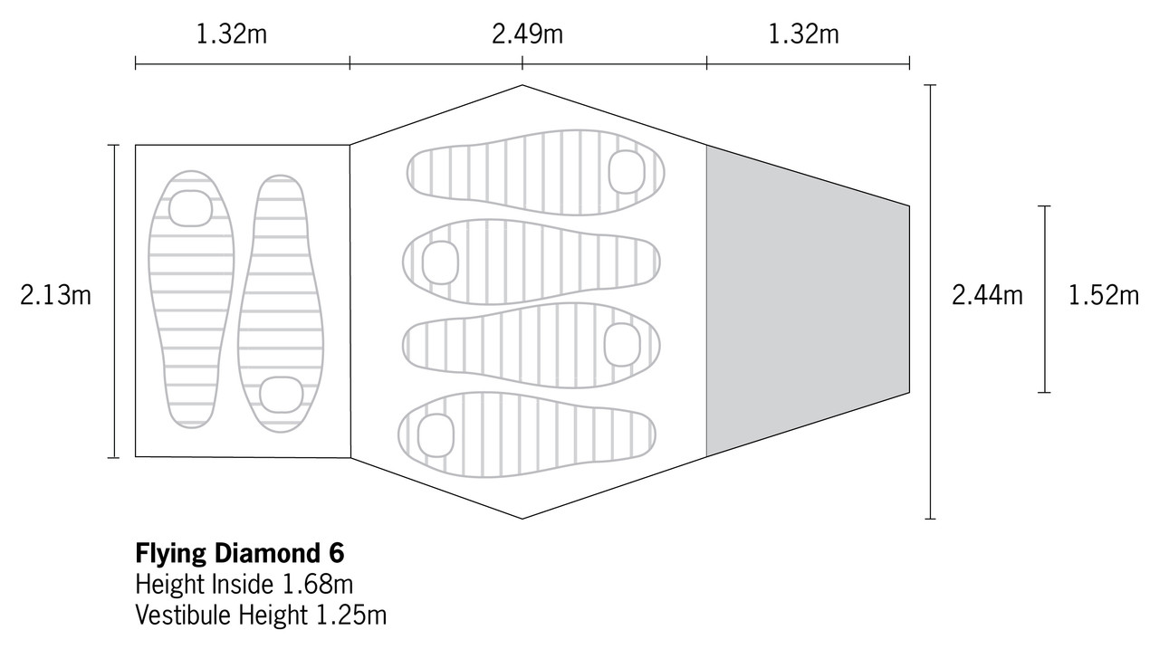 Big Agnes Flying Diamond 6-Person Tent | MEC