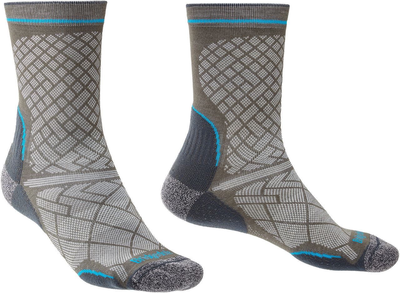 Calze Trekking Leggere Bridgedale T2 Coolmax Performance Donna, Colore Graphite/Mint - Foto 5