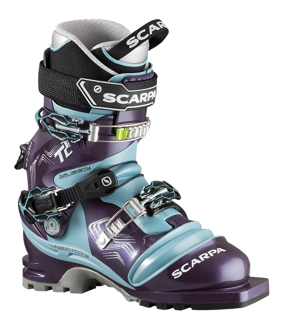Bottes De Ski Télémark Scarpa T2 3 Broches 75 Mm - Taille US 7.5 EU 40 - Bleu - Excellent état