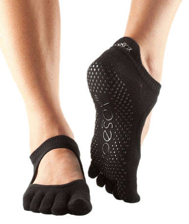 Toesox Grip Sock Charcoal Grey, Close Toe - Velocity Zurich