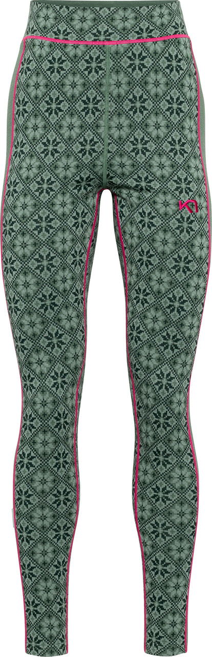 Legging Capri Femme Kari Traa Rose – Noir – Taille XL – Laine Mérinos – Neuf