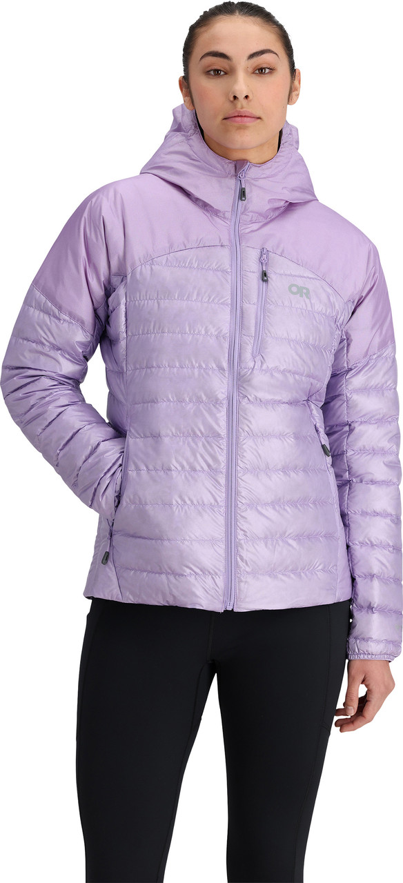 Veste Sweat à Capuche Outdoor Research Helium – Taille L – Couleur Améthyste – En Duvet Synthétique – Neuf Avec étiquettes – Pour Femme