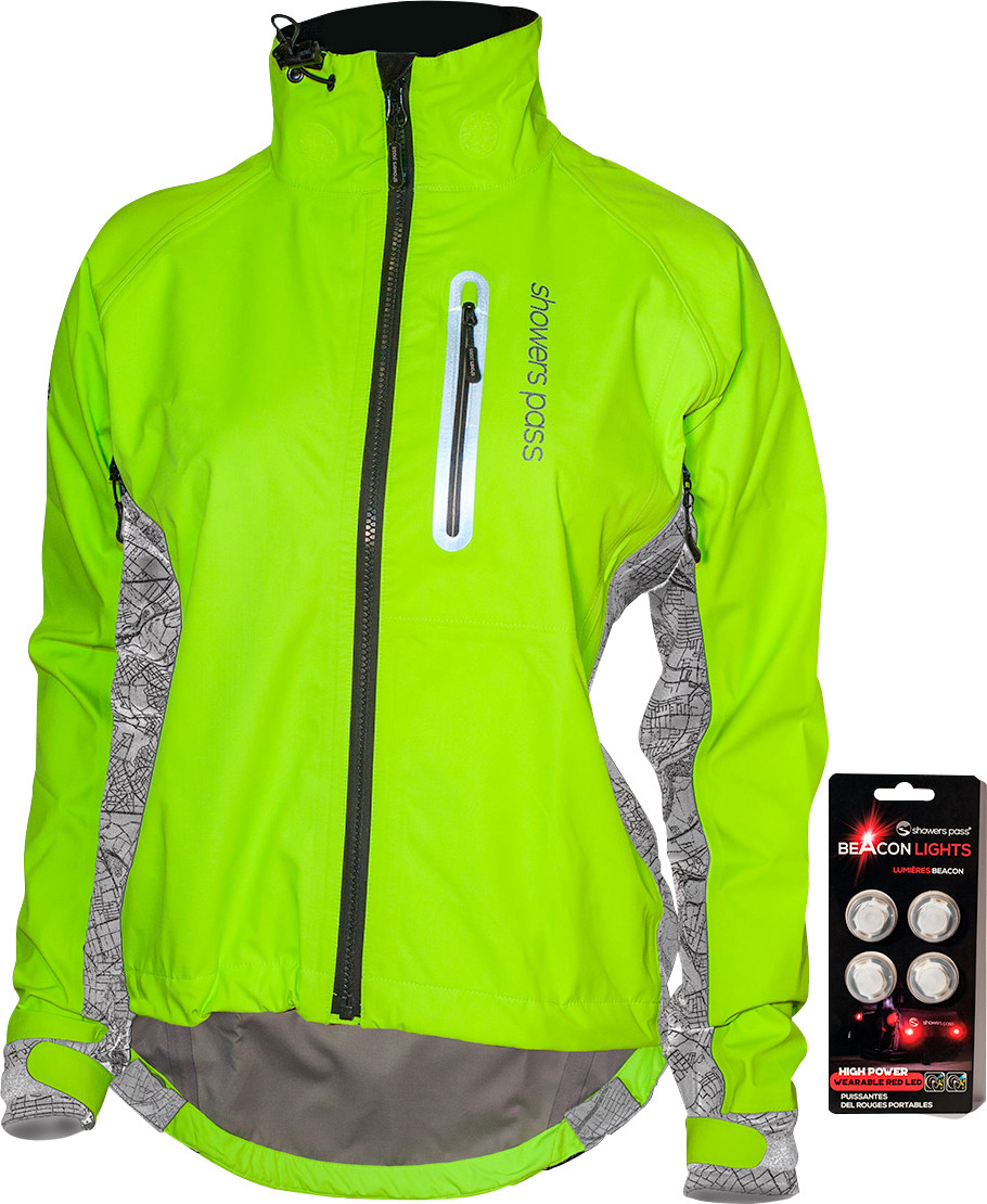 Showers Pass HiVis Elite EBike Jacket with Beacon Lights Women's MEC