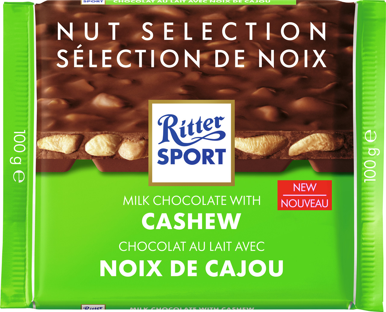 Ritter Sport chocolat au lait sans lactose et noisettes 100g