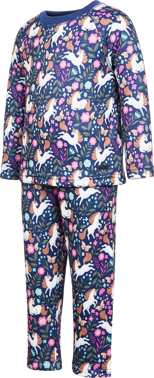 Kombi Body 3 Snuggly Fleece Printed Jr Base Layer Sets for Kids Unisex