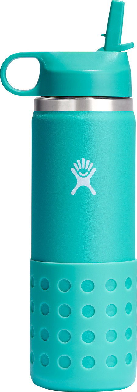 Hydro Flask 20oz Kids Wide Mouth Straw Lid & Boot Jungle