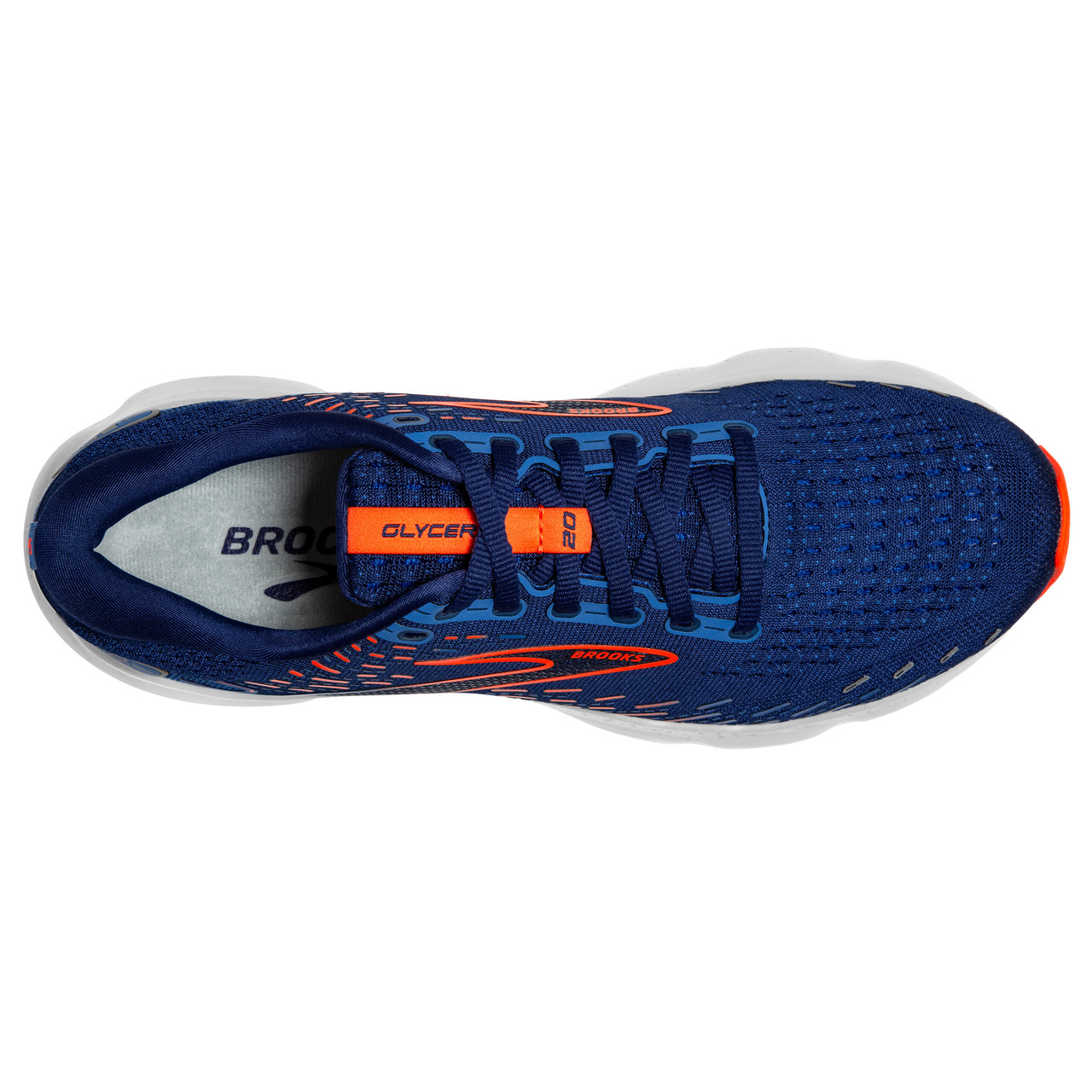 Brooks Glycerin 20 Orange Black Blue Men Road Running Shoes