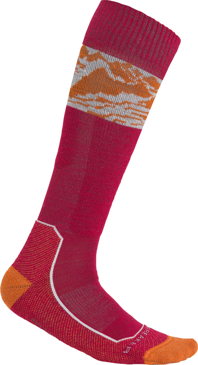 Icebreaker Mens Ski+ Light OTC Ski Heritage Jet Heather Calze da sci