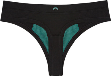 Huha Black TENCEL™ High Rise Thong with Smartcel Sensitive