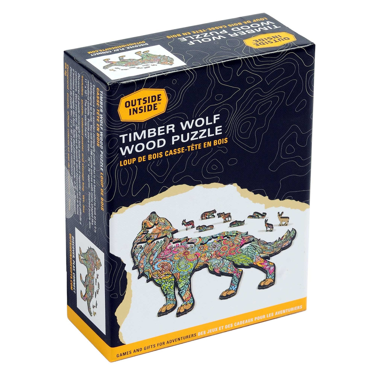 Outside Inside Timber Wolf Wood Puzzle | MEC