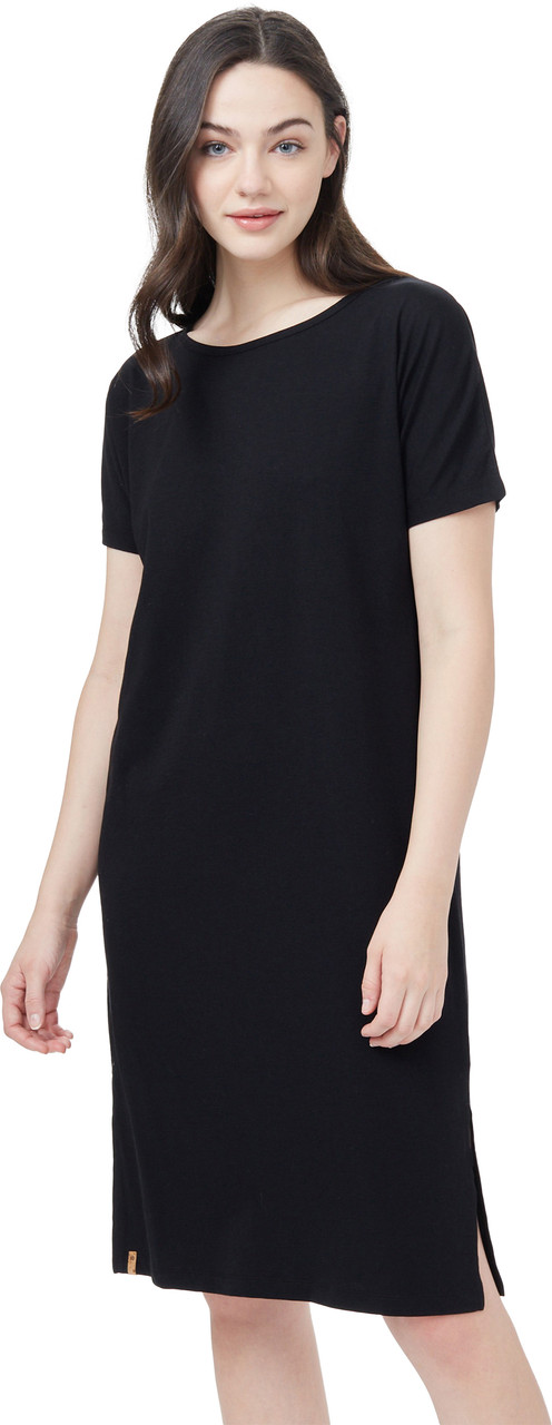Birchwood Dress in Meteorite Black by Tentree