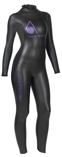 Aqua Sphere Womens Pursuit Wetsuit (Black/Purple)