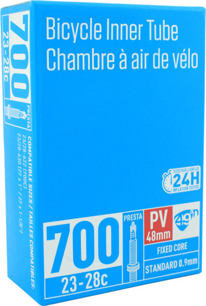 6 Camere D'aria Bici 700x20-28c – Valvola Presta 48mm – Leggere, In Butile, Nere