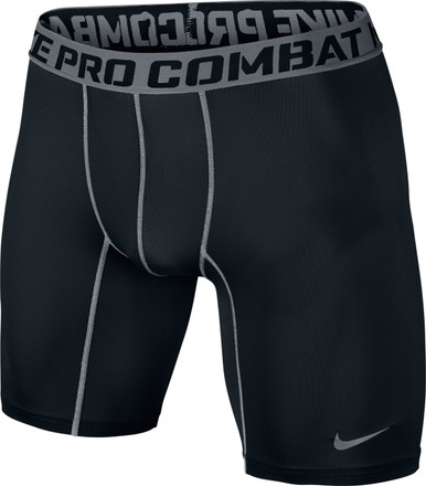 Nike Pro Combat Men's 6" Compression Shorts Underwear (Small, CARBON  HEATHER/VOLT/VOLT) 