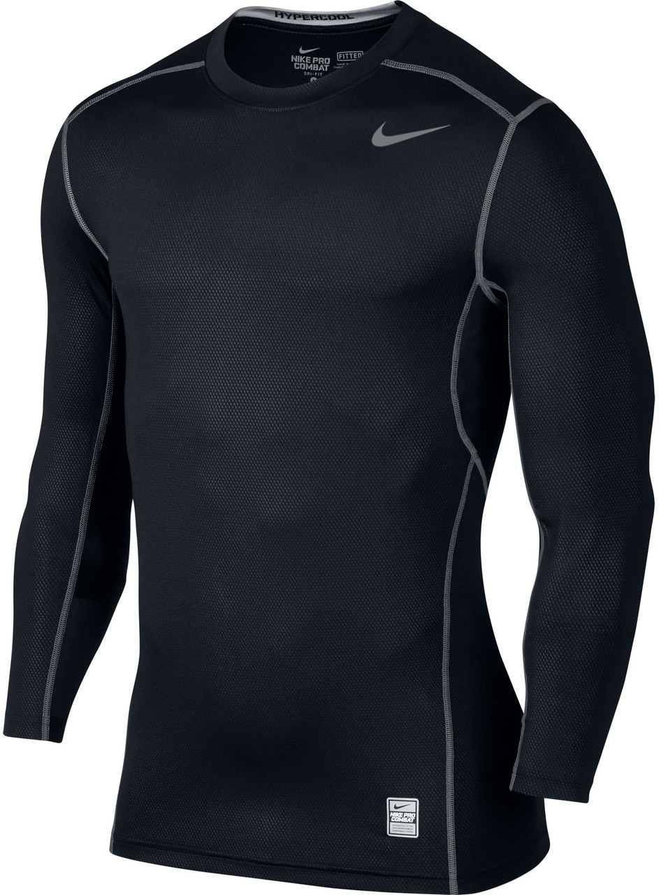 Nike Pro Combat Hypercool Compression Woodland 3/4 Training Tights In  Black/cool Grey, ModeSens