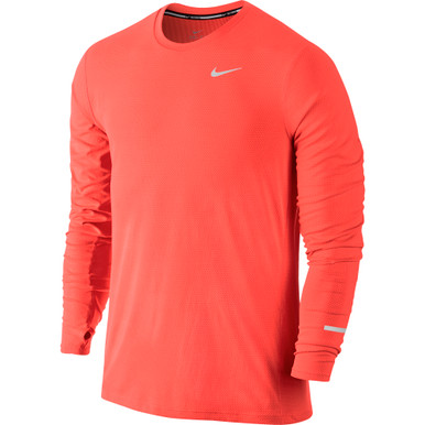 Nike Men's University Red Dri-FIT Cotton/Poly Long Sleeve Tee