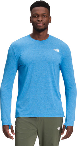 The North Face Men's Long Sleeve Shirt Hyperlayer FlashDry Athletic  T-Shirt, Red, S