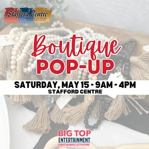Indoor Registration - Boutique Pop Up Stafford Centre - Saturday, May 15, 2027 - Stafford, TX - Exhibitor Registration
