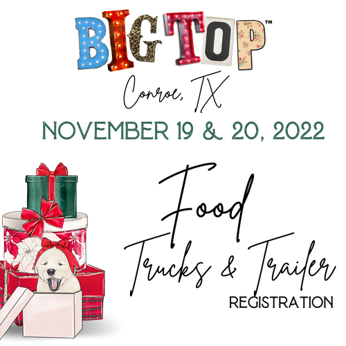 Food Exhibitor - Registration - Conroe, TX - Saturday, Nov 19 and Sunday, Nov 20, 2022 - Heritage Park Place - Exhibitor Registration