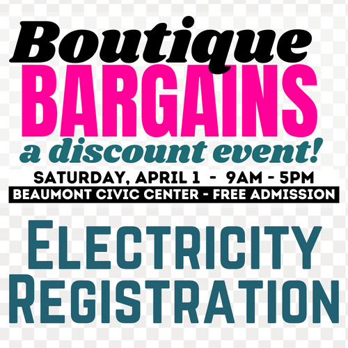 Electricity Registration - Beaumont Civic Center - Saturday, April 1, 2023 - Beaumont, TX - Exhibitor Registration