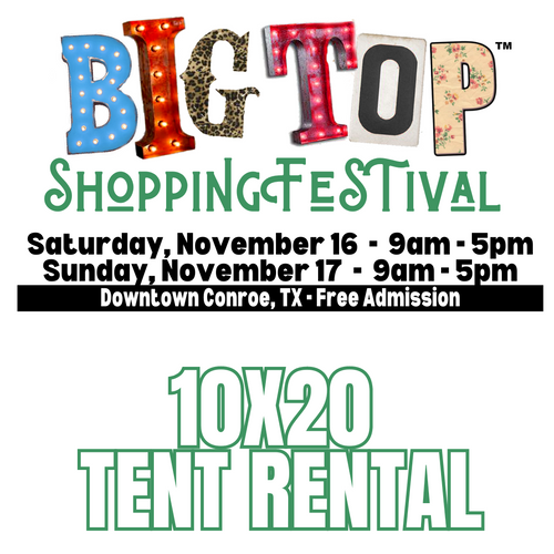 10x20 Tent Rentals -  Conroe, TX - November 2024 - Heritage Park Place