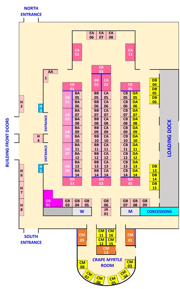 Indoor Registration - Waxahachie Civic Center - Saturday, August 7, 2027 - Waxahachie, TX - Exhibitor Registration