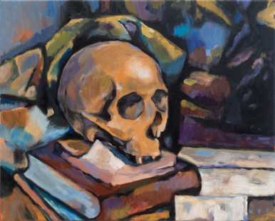 jan kiefer untitled skull after cezanne