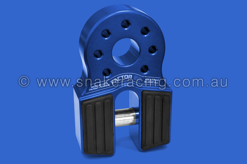 Blue FlatLink Winch Recovery Hook Snake Racing