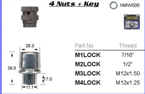 1/2" Chrome Lock Nut - osc - WN35-M2LOCK