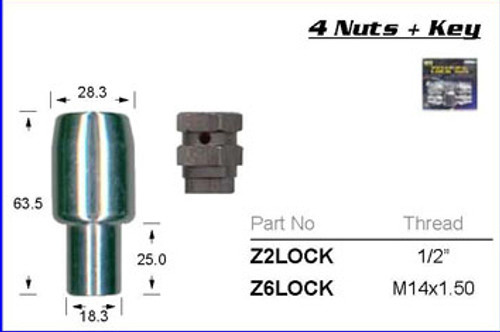 M14 x 1.50 Chrome Lock Nut - osc - WN36-Z6LOCK