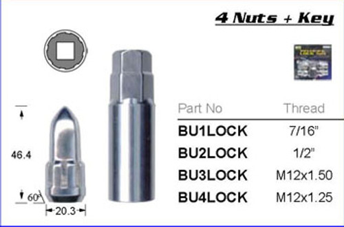 M12 x 1.50 Chrome Lock Nut - osc - WN37-BU3LOCK
