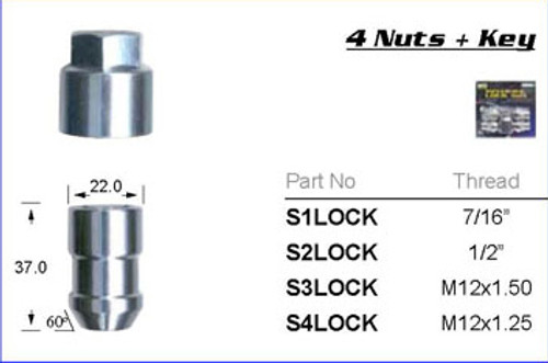 M12 x 1.25 Chrome Lock Nut - osc - WN37-S4LOCK