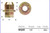 1/2" Zinc Plated Gold Finish Wheel Nut - osc - WN32-NN205