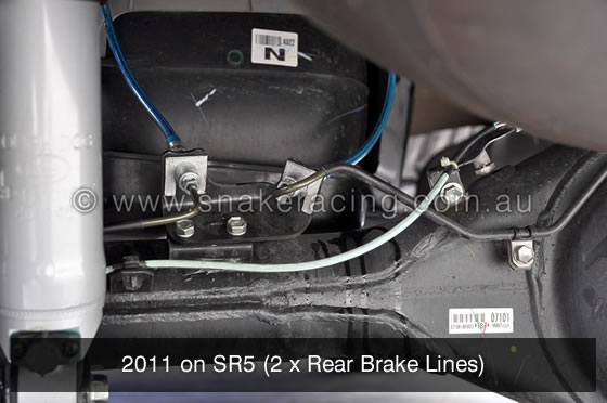 2011 on Toyota Hilux rear ABS identification