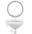 7" Round Heated Lens w/ H13 to H4 Adaptor - Pair